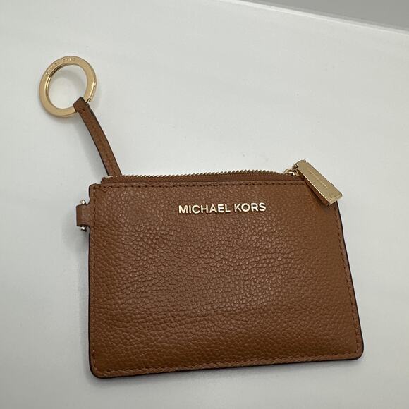 MICHAEL KORS Brown Card Wallet with Keychain - Picture 6 of 7